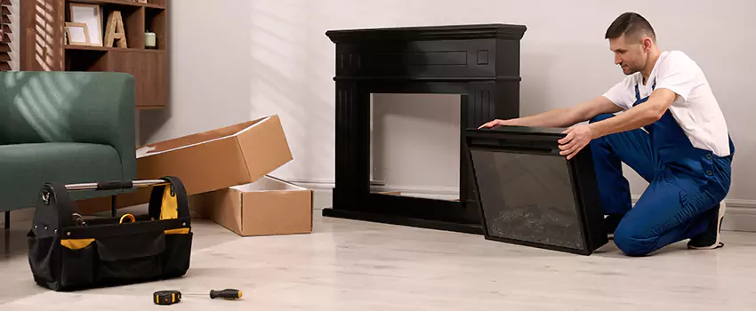 Old Rusted Metal Fireplace Repair And Replacement in Mansfield, TX